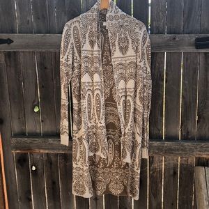 Long & Elegant Patterned Cardigan